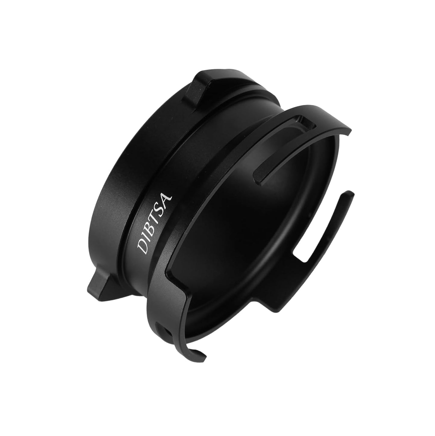 DIBTSA Espresso Dosing Funnel Compatible with Barsetto, Calphalon Temp IQ 58mm Portafilter, Aluminum Alloy, Black