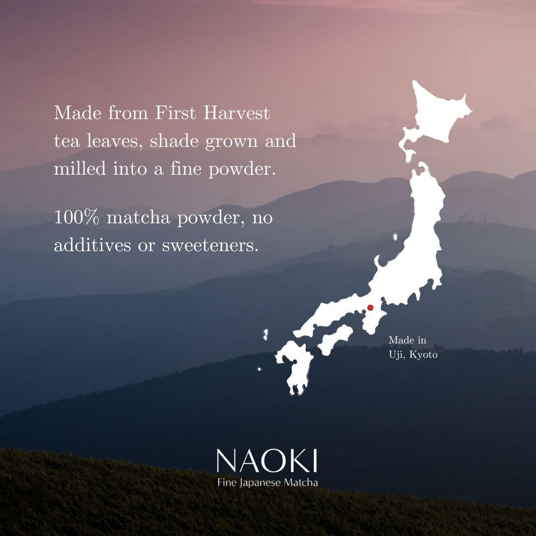 Naoki Matcha Superior Ceremonial Blend – Authentic Japanese First Harvest Ceremonial Grade Matcha Green Tea Powder from Uji, Kyoto (100g / 3.5oz)