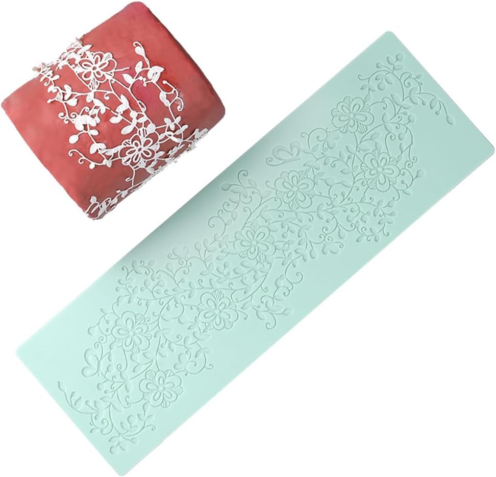 GROWTAIL Lace Molds Silicone,Cake Fondant Embossing Mat,Lace Molds for Cake Decorating Edible Lace