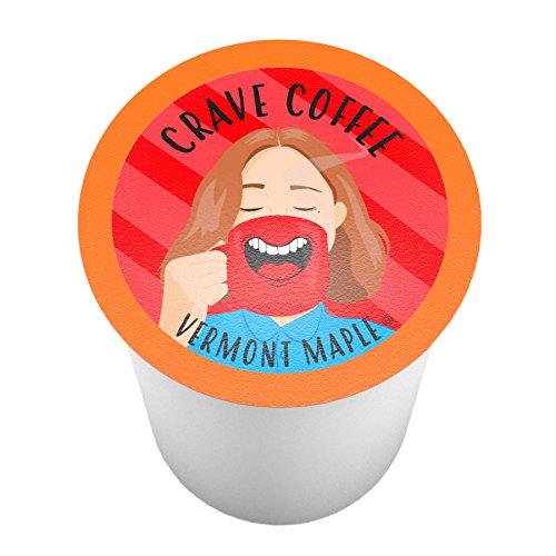 Crave Beverages Flavored Coffee Pods, Compatible with 2 K-Cup Brewers, Vermont Maple, 40 Count
