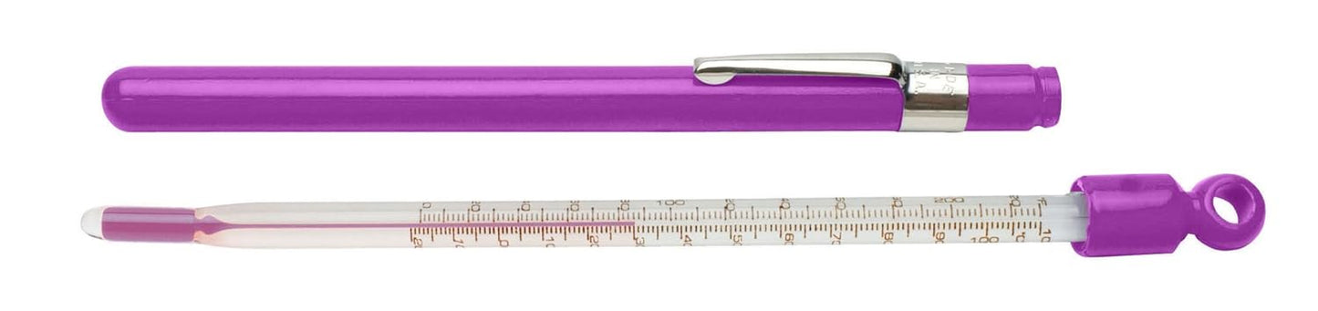 SP Bel-Art, H-B DURAC Plus Pocket Lab Thermometer Liquid-In-Glass Thermometer for Laboratories, Universities, Food and Beverage Processing, 20 to 120F, Closed Plastic Case (B60770-1300)