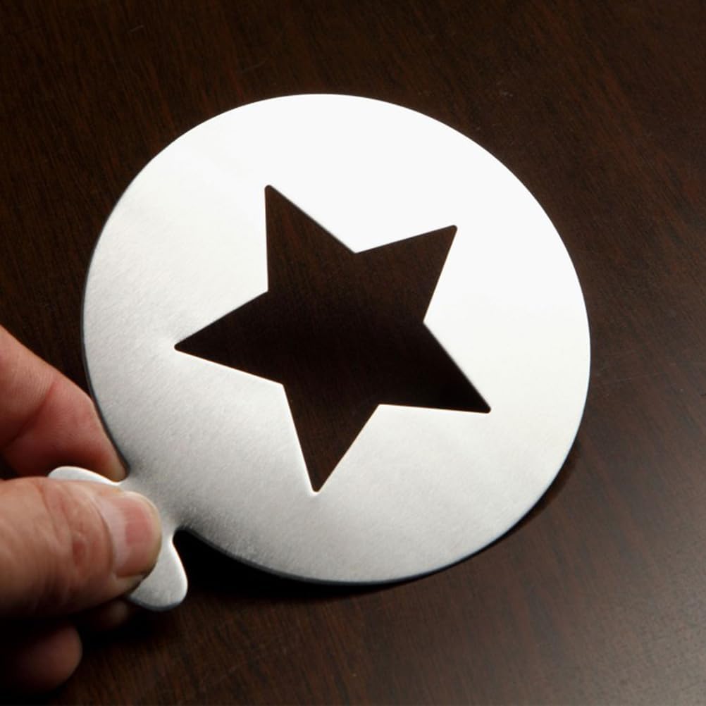 Hemoton Cookie Stencils,Coffee Decorating Stencil,Coffee Decoration Mold Tool, Stencils Latte Art,Cake Baking Templates, Art Templates Mold Tool for Cake Cappuccino