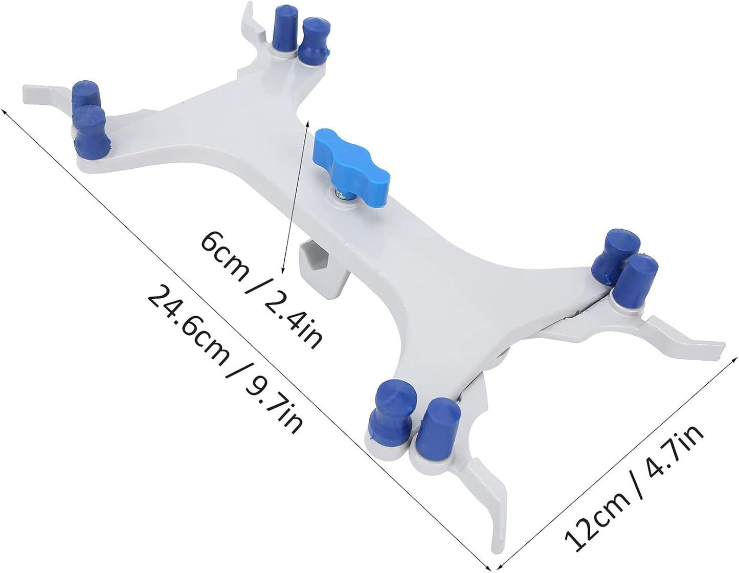 Aluminum Burette Clamp Accessory Dual Burette Aluminum Rubber Clip Holder Burette Clip Titration Stand Accessories Aluminum Butterfly Clip Titration Clip Buret Clamp