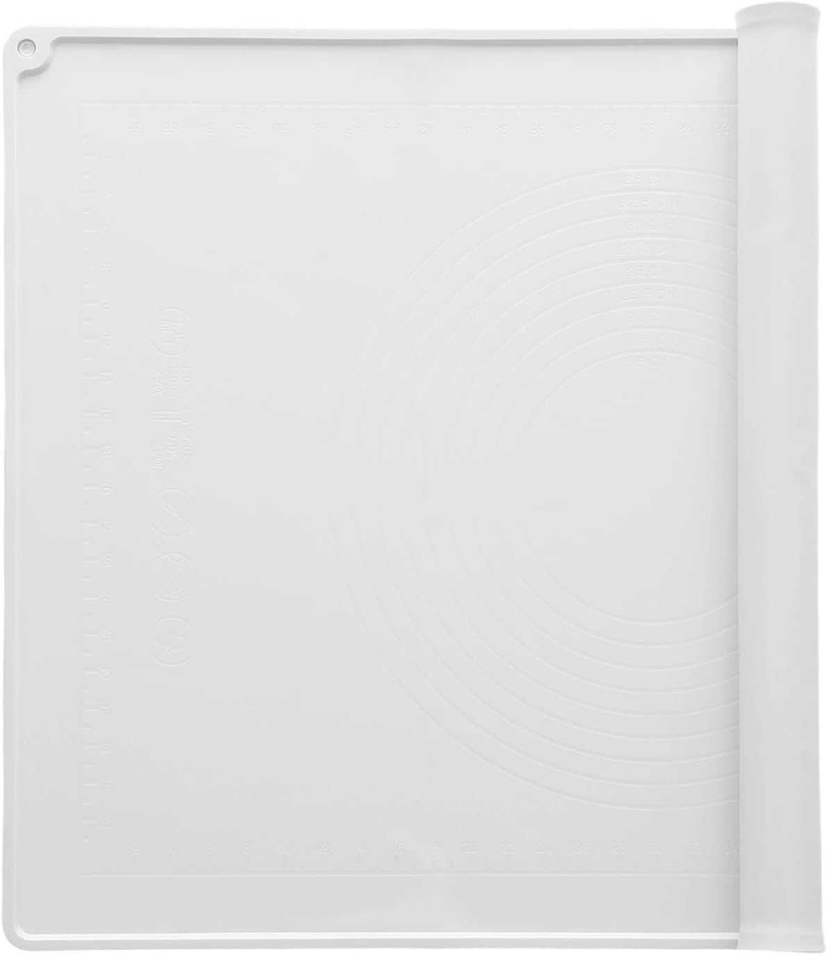 uxcell Silicone Pastry Mat, 27.5" x 19.7" Silicone Baking Mat with Measurements, Non-Stick Dough Rolling Mat for Making Pastry Cookies Bread Pizza White