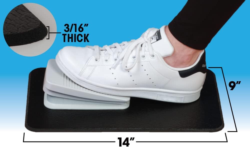 Cottage Mills Stay-in-Place Pedal Mat - 9" x 14". Non-Slip Mat Keeps Sewing Machine Pedal in Place. Made in USA.