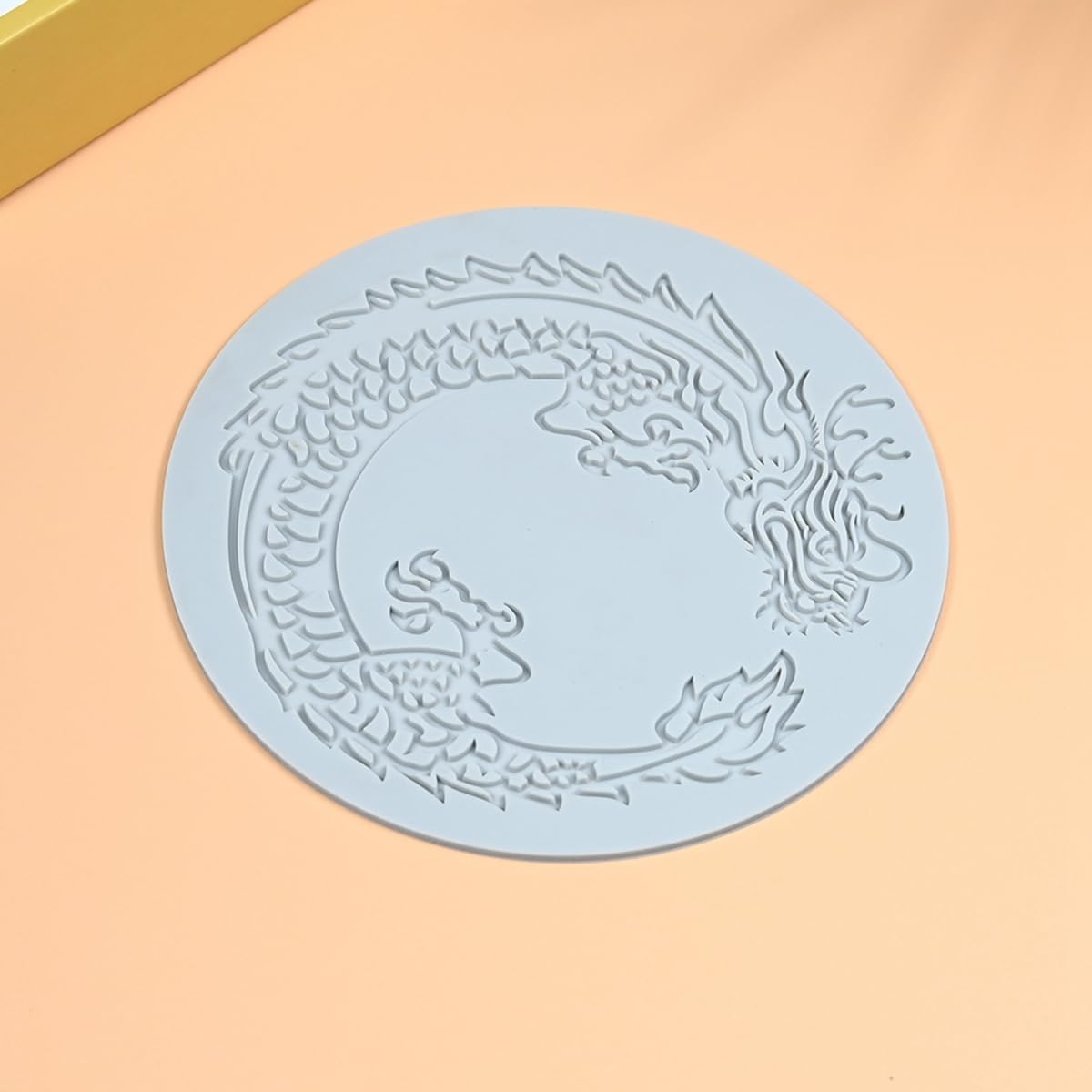 TUKE 3D Cake Lace Mold Fondant Silicone Mold Lace Mat Embosser Texture Silicone Mould Fondant Chocolate Stencil Border Bakeware Cake Decorating (J_ Dragon)