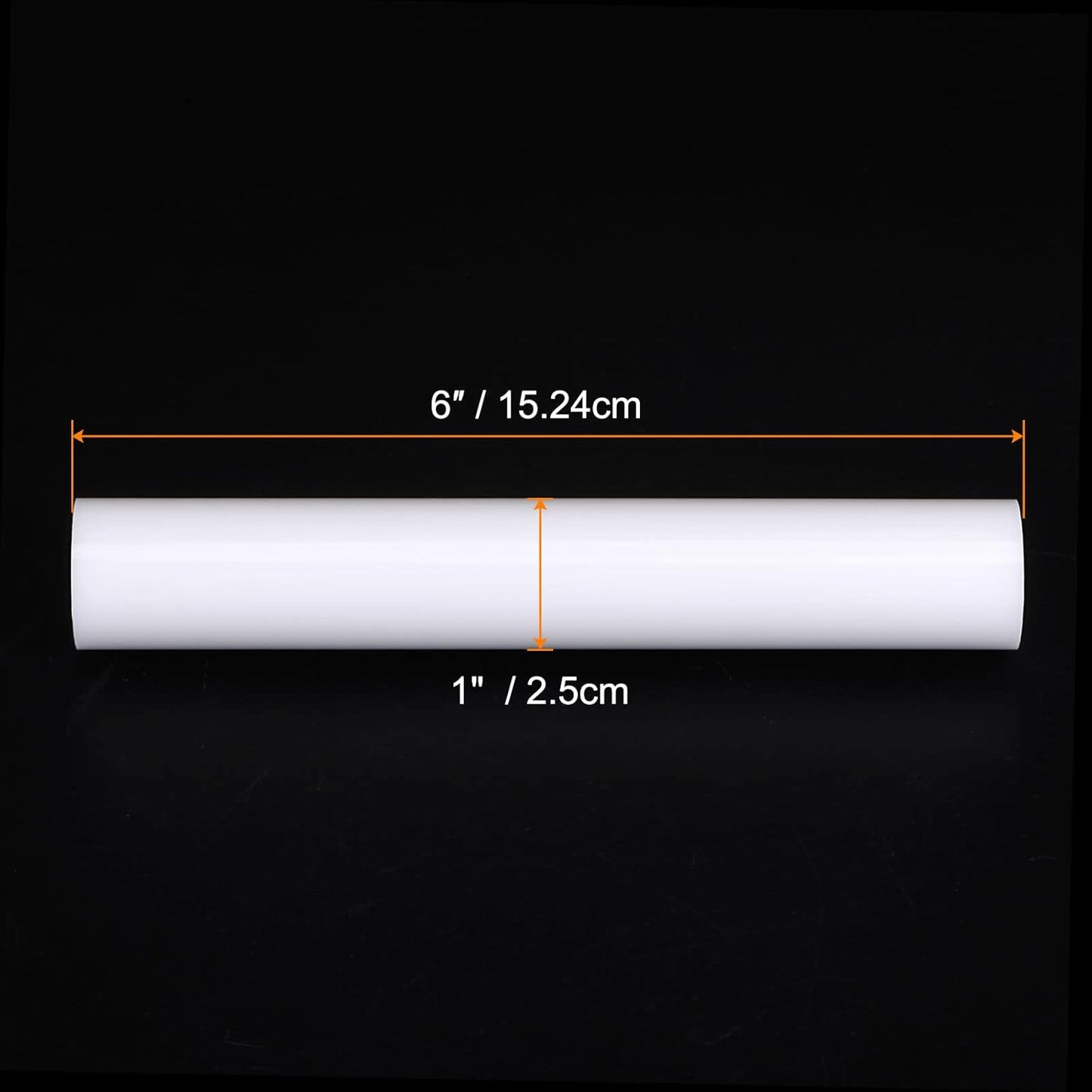 HARFINGTON Acrylic Clay Roller 6 Inch x 1 Inch Solid Non-Stick Plastic Round Tube Roller Polymer Clay Rod Fondant Rolling Pin for Shaping, Sculpting, Modeling DIY Crafts, White