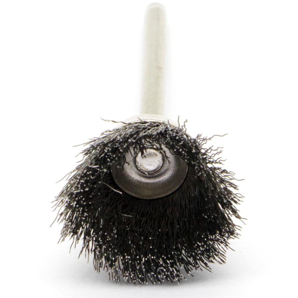20PCS Wire Brushes - Metal Rust Removal, Polishing, Cleaning - 15mm Diameter, 3mm Shaft - Removes Burrs, Dust, and Oxide Layer - Handles Rough Surfaces - Designed for Industrial and DIY Enthusiasts