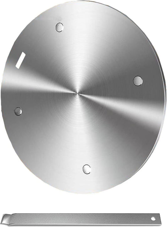 Heat Diffuser Plate, Grouarty Stainless Steel Cooking Induction Adapter Simmer Plate for Electric Gas Glass Cooktop Hob Ring, Induction Cooktop Converter Plate With Handle 9.45inch