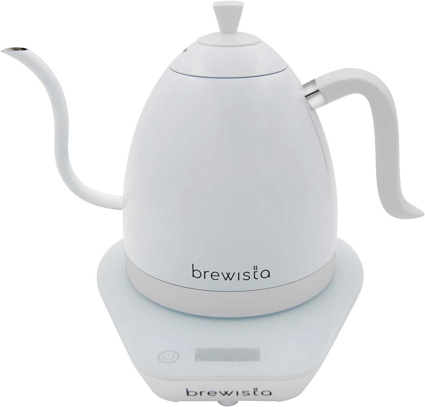 Brewista Artisan Electric Gooseneck Kettle, Water Boiler with LCD Panel, Precise Temperature Control, Fast Boiling and Keep Warm Settings for Pour-Over Coffee & Tea, Café, 1 Liter (All White)