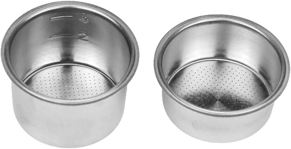 51mm Filter Basket Pressurized Espresso Filter Basket Stainless Steel Double Wall Portafilter Basket for Coffee Machine Coffee Machine Handle Support Seat Coffee Machine Handle Coffee Machine