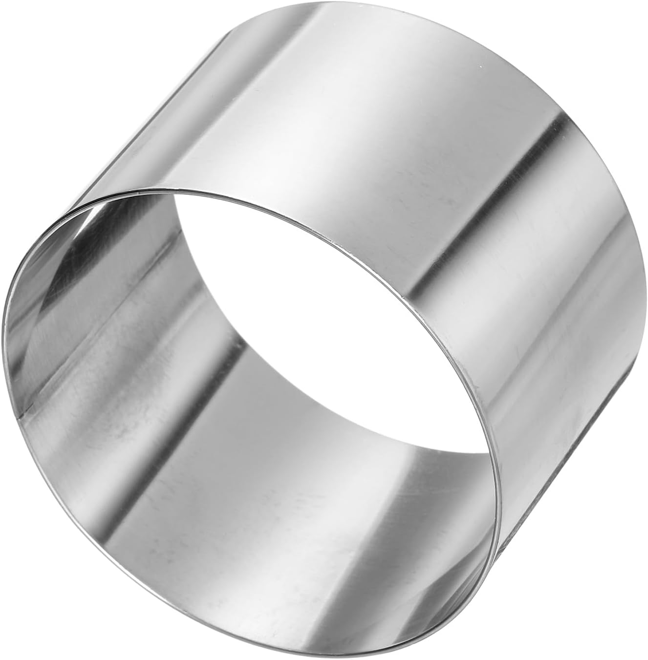 HARFINGTON Round Cake Ring 3 x 2 Inch Seamless Stainless Steel Pastry Mousse Dessert Ring Mirror Coating for Baking Cooking Making Tool