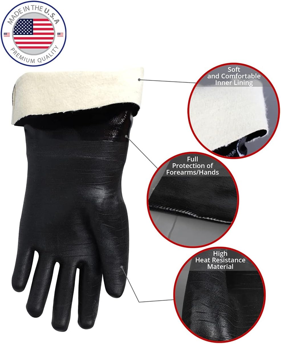 Artisan Griller BBQ Heat Resistant Insulated Smoker, Grill, Fryer, Oven, Brewing, Cooking Gloves