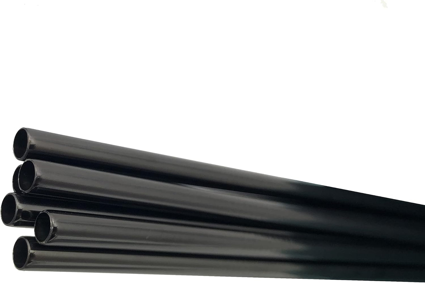 10 Pcs Stainless Steel Straws, Reusable Drinking Straws, Straight Metal Straw Sets with 2 Pcs Cleaning Brushes (10.5 Inch, Black)