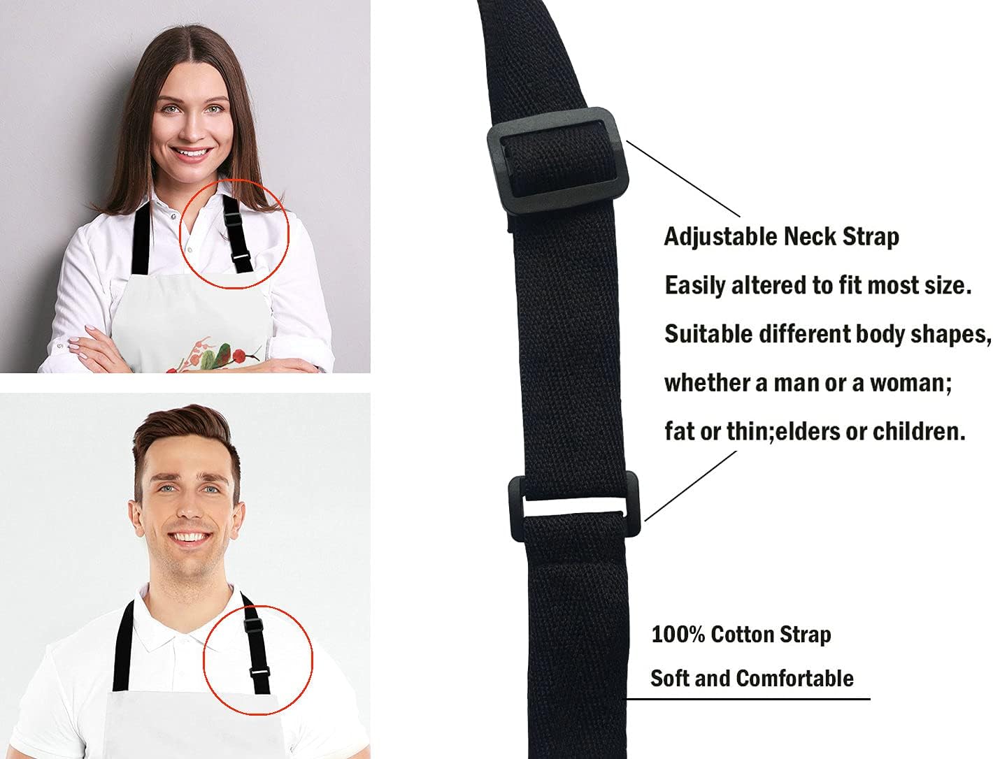 Merry Christmas Berry Wreath Apron for Women and Men, Adjustable Kitchen Chef Apron for Cooking Baking - Cute Birthday, Anniversary, Mother's Day Apron Presents for Mom Wife Girlfriend Aunt Grandma