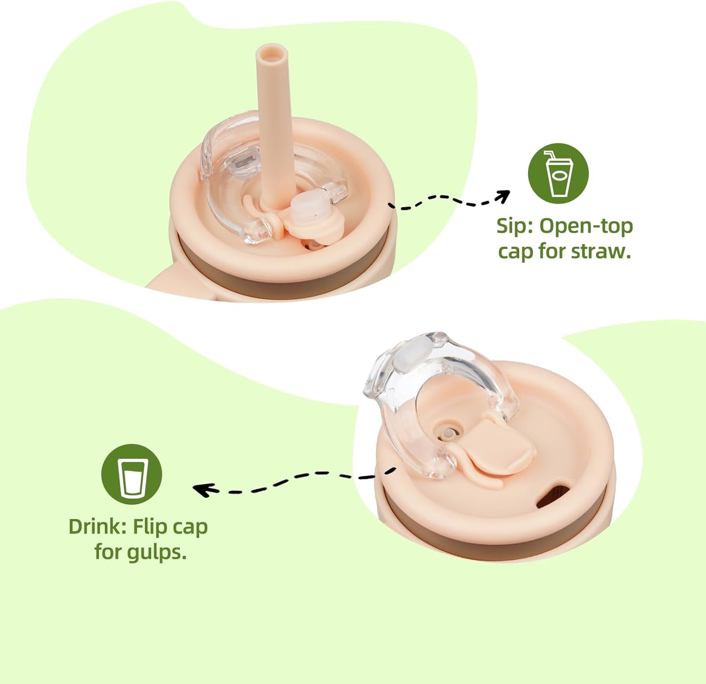 14 oz Tumbler with Side Handle, Insulated Water Bottle with Straw and 2 in 1 Lid, Stainless Steel Cup Travel Coffee Mug for Sports Office Gym,Brown