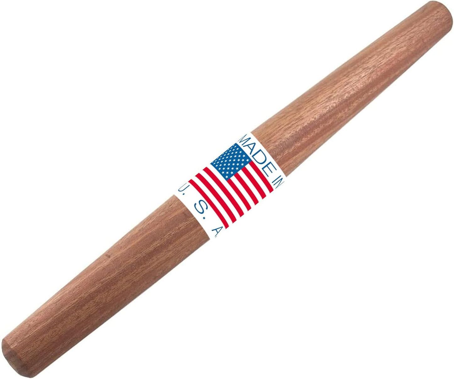 Top Notch Kitchenware Mahogany French Rolling Pin | Non-Stick Kitchen Tool | Tapered Solid Wood Design for Precise Bakin | Ideal for Professional & Home Bakers