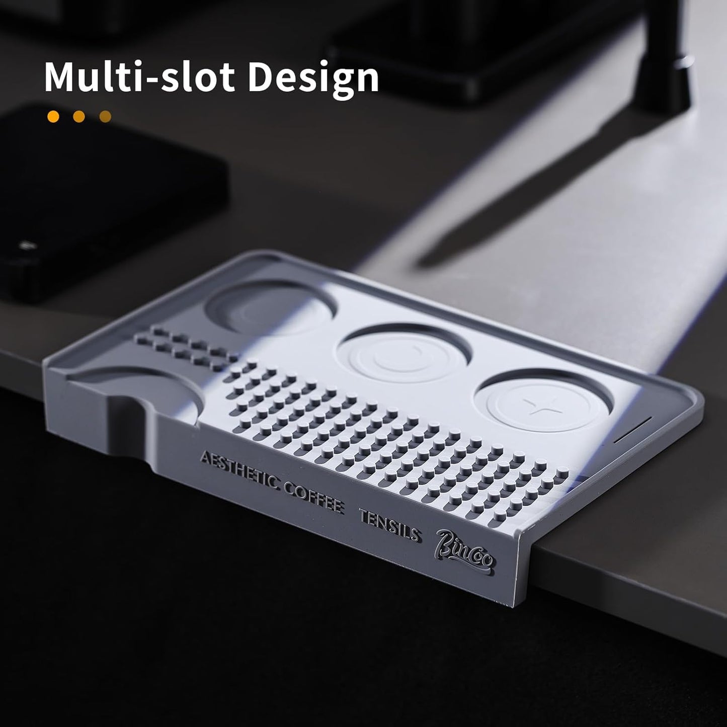 Espresso Tamping Mat for Counter, Ultra Thick Silicone Tamper Mat Coffee Bar Mat,Espresso Mat for Countertops,Fits for Baristas Home Kitchen Bar