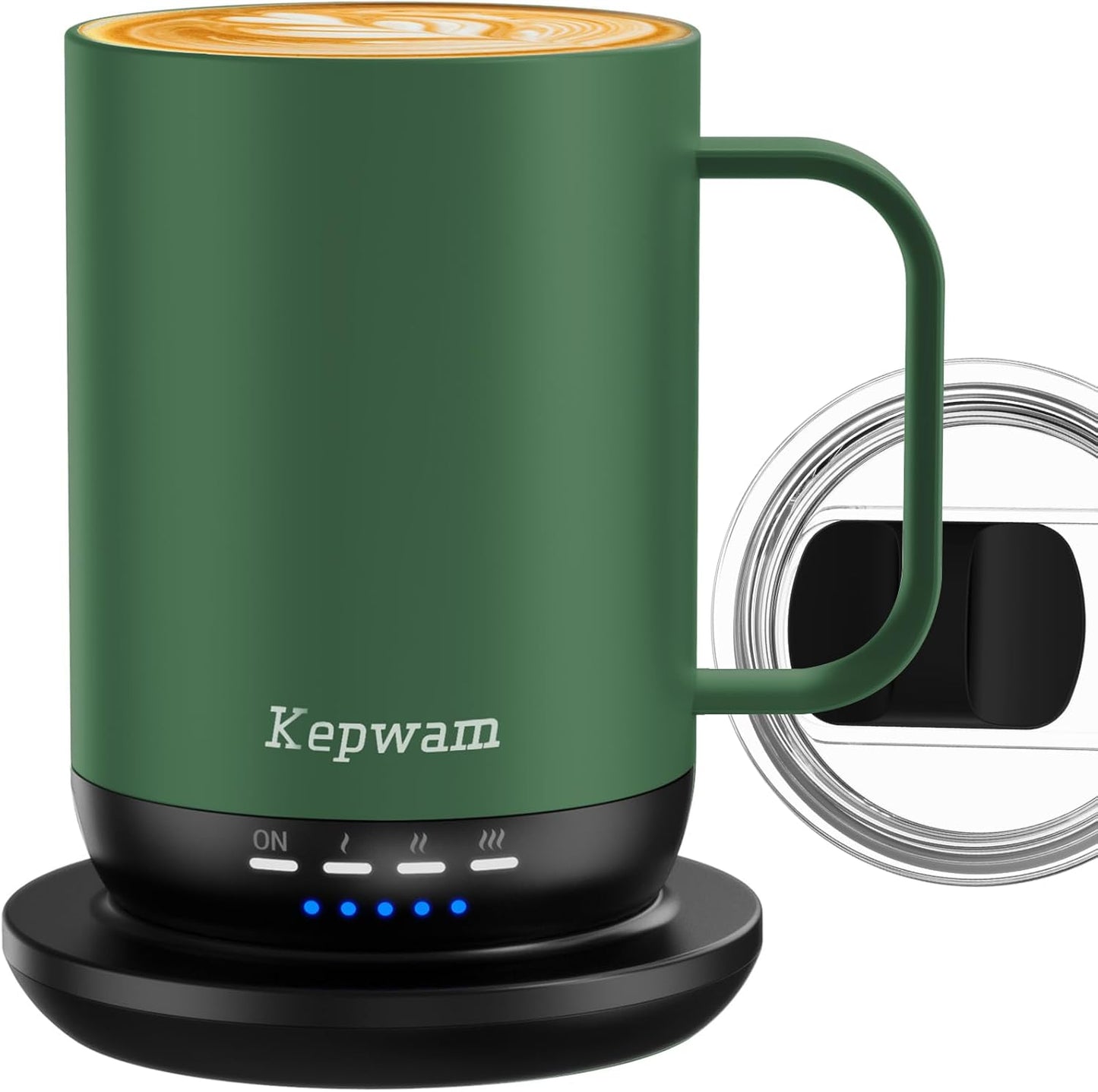 Self Heating Coffee Mug T1-16oz Fast Heating & Ultra Long-Lasting Battery Life, Heated Coffee Mug Up to 149℉ - Touch & App Controlled Coffee Mug, Birthday Gifts for Women and Men