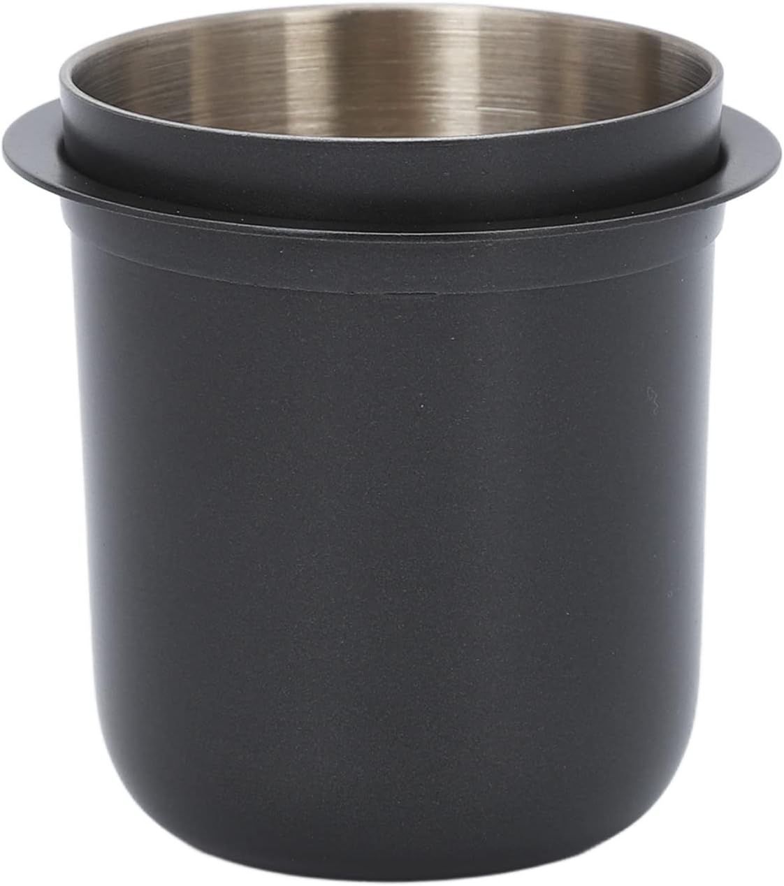 Espresso Dosing Cup Sturdy Stainless Steel Coffee Making Dosing Cup, 150ml 58mm Universal Inverted Coffee Powder Cup for Coffee Machine, 2.7x2.3x2.9in Espresso Cup Release Hand Kit (Silver) (Green)