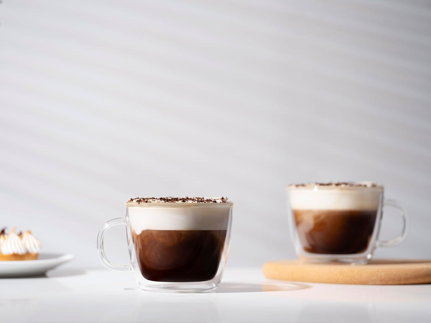 Bodum 15oz Double Wall Latte Mug, High-Heat Borosilicate Glass, Set of 2, Clear