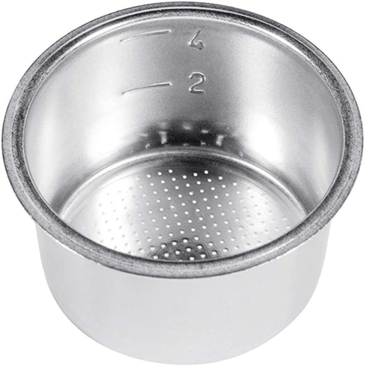 51mm Filter Basket Pressurized Espresso Filter Basket Stainless Steel Double Wall Portafilter Basket for Coffee Machine Coffee Machine Handle Support Seat Coffee Machine Handle Coffee Machine