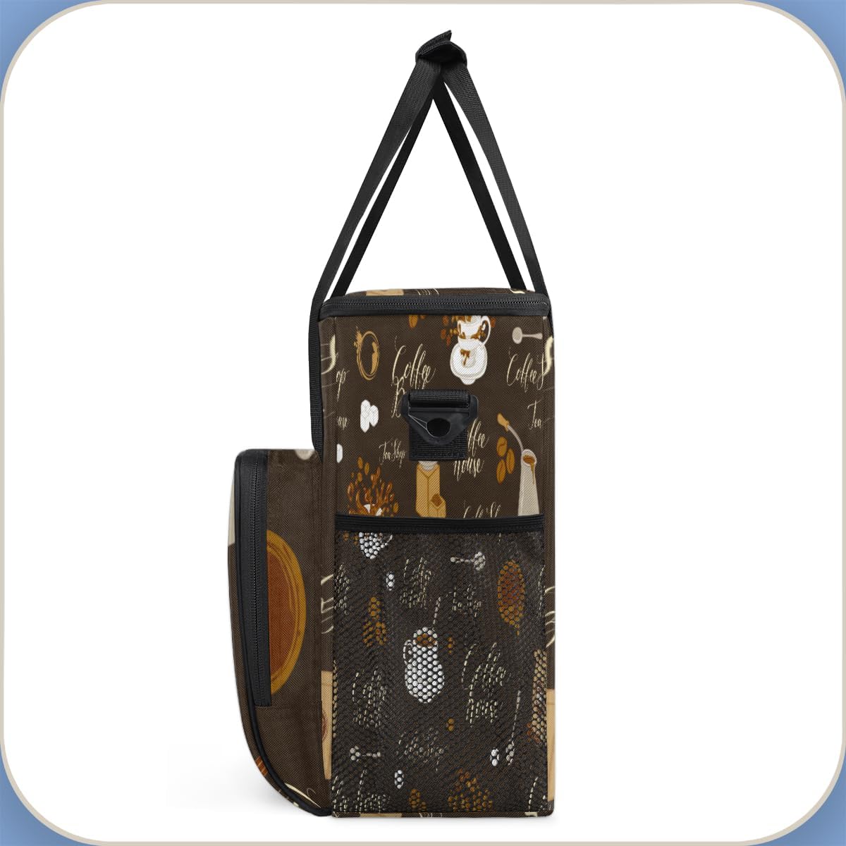 cfpolar Coffee Maker Storage Bag, Waterproof Travel Carrying Storage Tote Bag Organizer Case, Compatible with K-Mini or K-Mini Plus, And Suitable for Other Accessories， With Pockets for K-Cup Pods