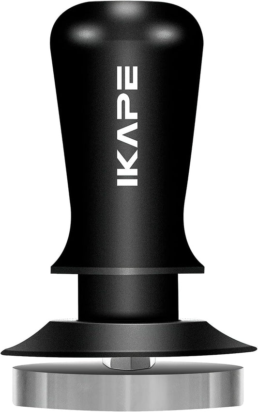 IKAPE 58.35mm Espresso Tamper, Premium Barista Coffee Tamper with Calibrated Spring Loaded, 100% Stainless Steel Base Tamper Compatible with Espresso Machine Rancilio, Gaggia Bottomless Portafilter