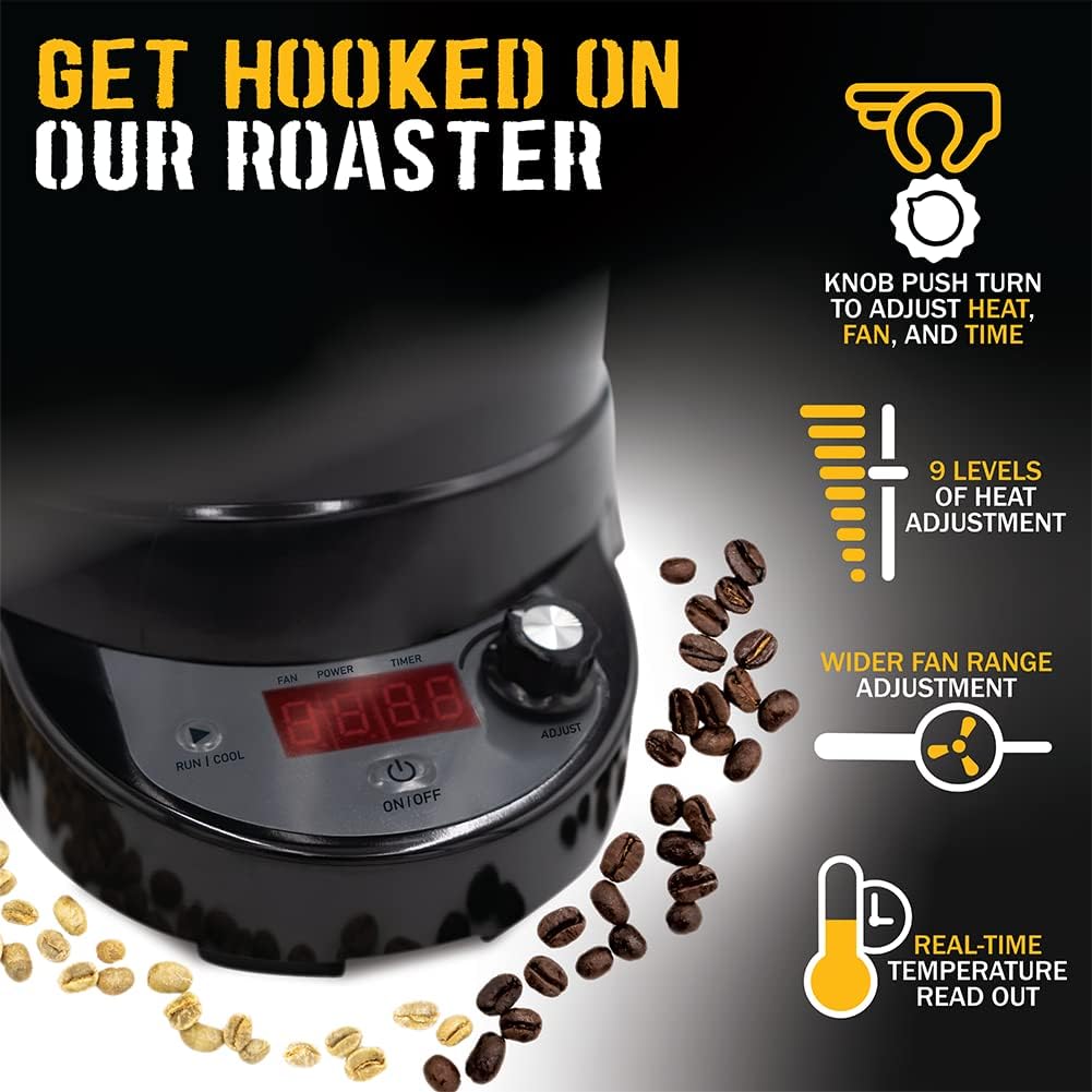 SR540 Automatic Coffee Bean Roaster | Roast Coffee At Home | Variable Heat Settings | Convection Fan Control | Digital Status Display | Speed Roasting System | The Freshest Roast On Earth
