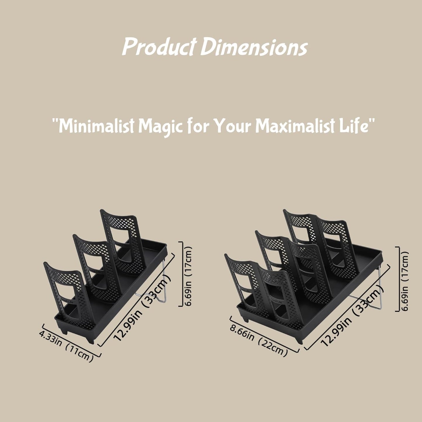 Cup Lid Dispenser and Dispenser Organizer Cup Display Stand,24 oz Plastic Coffee Cup Holder for Countertop,3Slots,Cup Display Stand on Restaurant,Bathroom,Kitchen,Coffee Shop