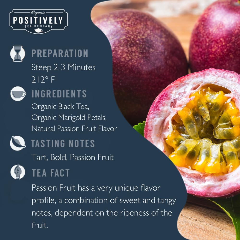 Organic Positively Tea Company, Flavored Black Tea Sampler, Loose Leaf, 4 Ounce, 3 Pack