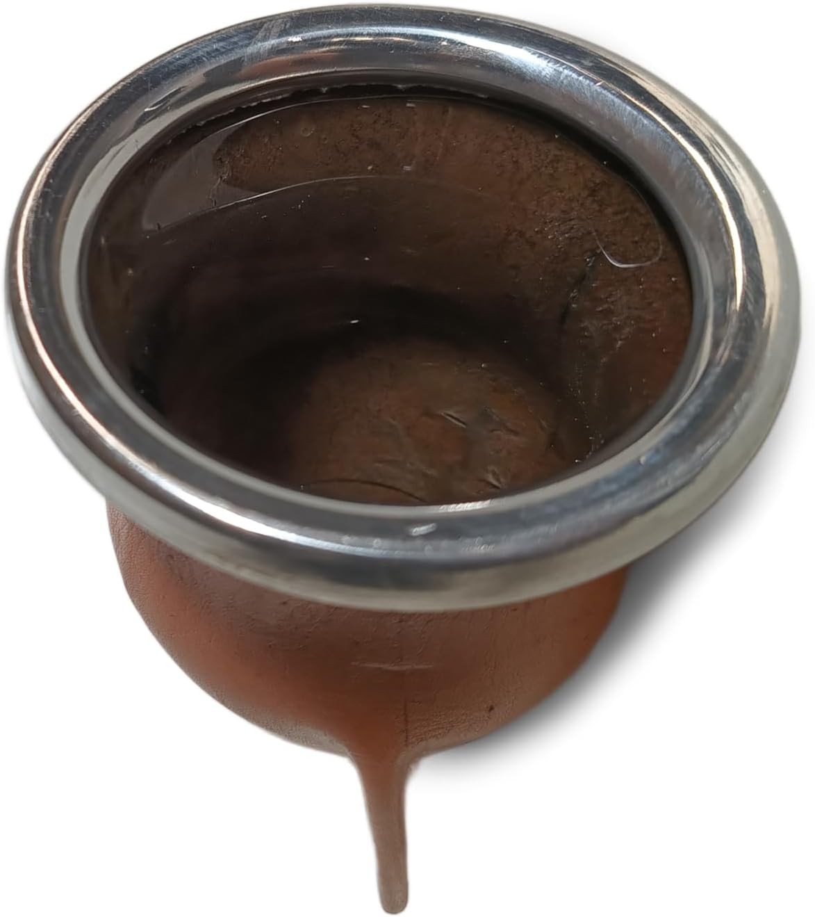 Handcrafted yerba mate gourd (mate cup) authentic calabash, leather wrapped, perfect for Argentinian or Uruguayan mate. Includes stainless steel bombilla for a true yerba mate experience (camionero)
