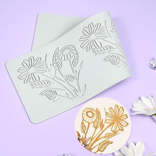 TUKE Flower Silicone Cake Lace Mold Cake Decorating Tool Border Decoration Lace Mold Kitchen Baking Tool (K_ Flower)