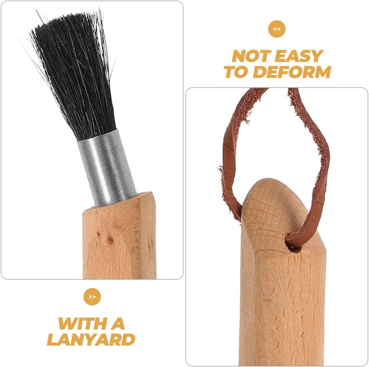 ARTIBETTER Coffee Machine Cleaning Brush Espresso Grinder Cleaner with Bent Handle Beech Wood and Boar Bristle for Precise Coffee Powder Removal