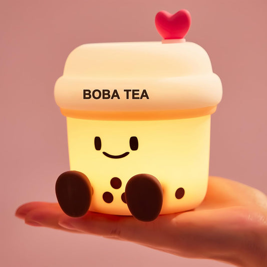 Boba Tea Night Light, Boba Gifts, Cute Silicone Bubble Tea Night Light, Kids' Bedroom Decor, Gift for Children, Teens, Adults, Perfect for Christmas & Birthdays (Boba Tea)