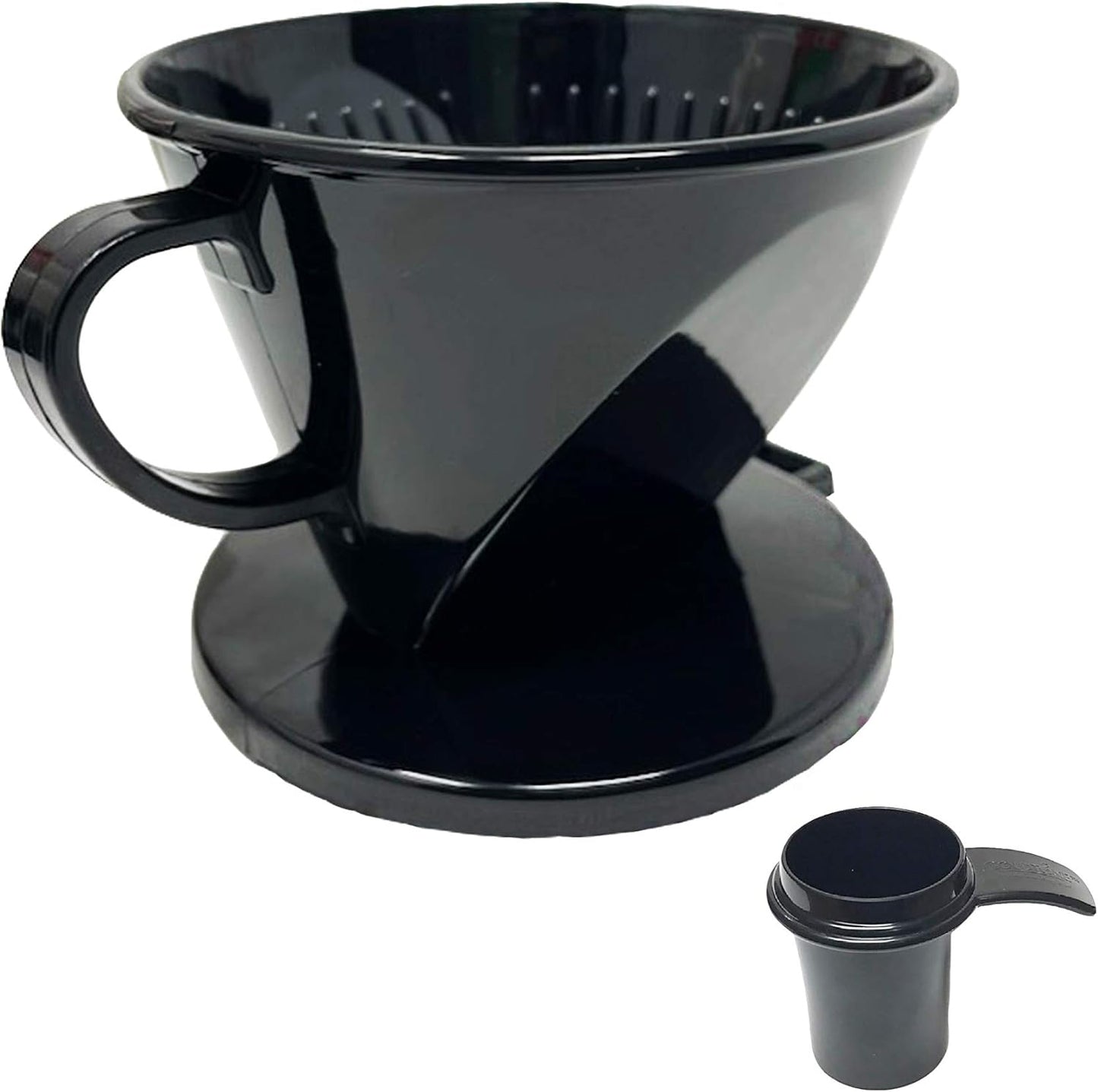 GoldTone #2 Cone Style Pour Over Coffee Dripper, Portable Pour Over Coffee Filter BPA-Free (1-6 Cups) And Scoop