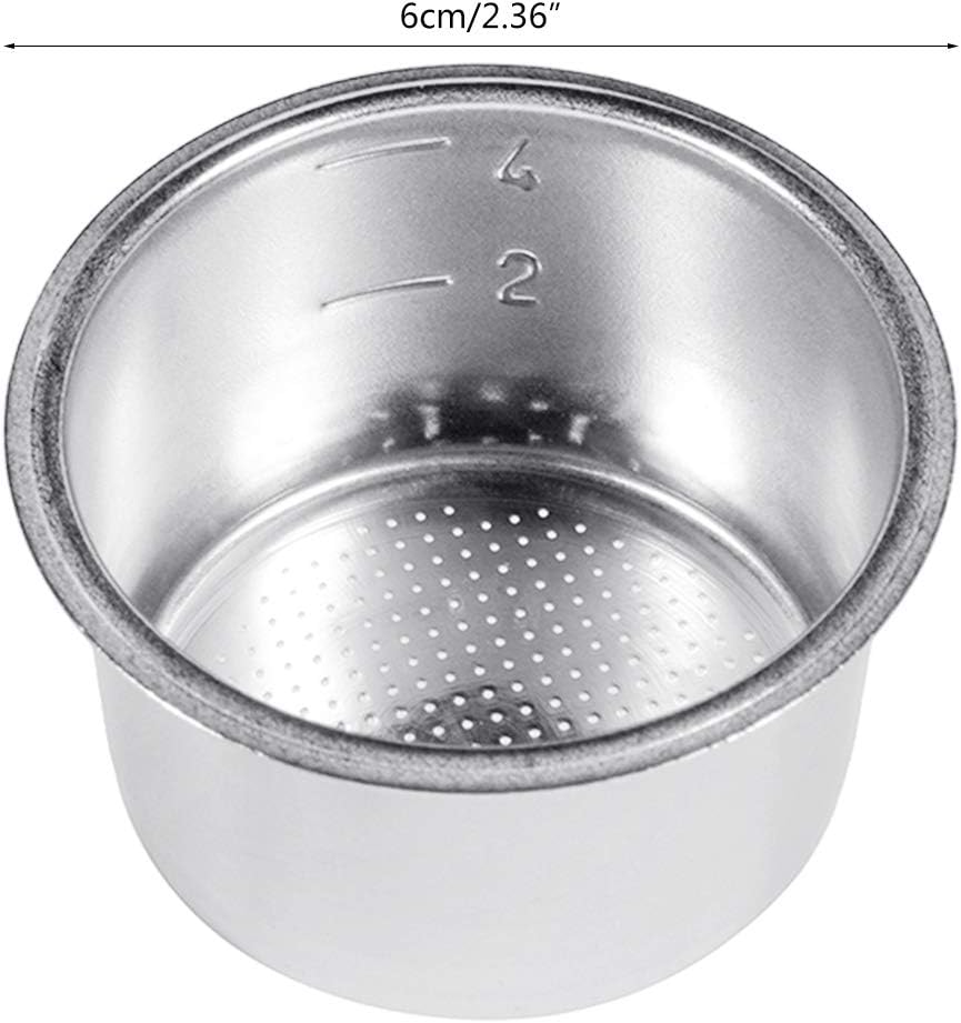 51mm Filter Basket Pressurized Espresso Filter Basket Stainless Steel Double Wall Portafilter Basket for Coffee Machine Coffee Machine Handle Support Seat Coffee Machine Handle Coffee Machine