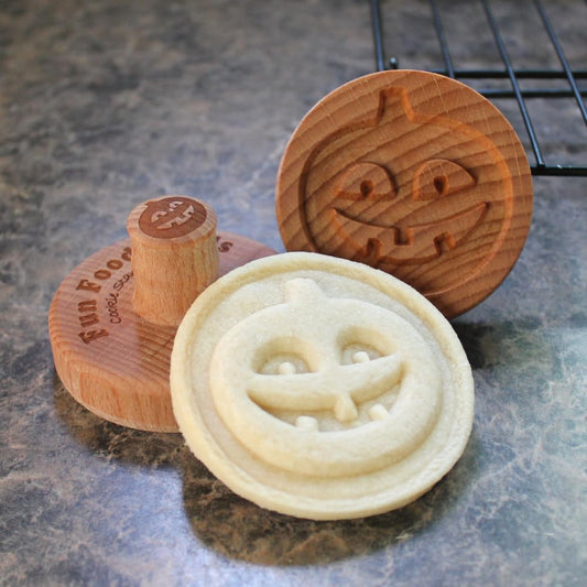 Wood Cookie Stamp, 2.5 Inch (Halloween Pumpkin CS-073)