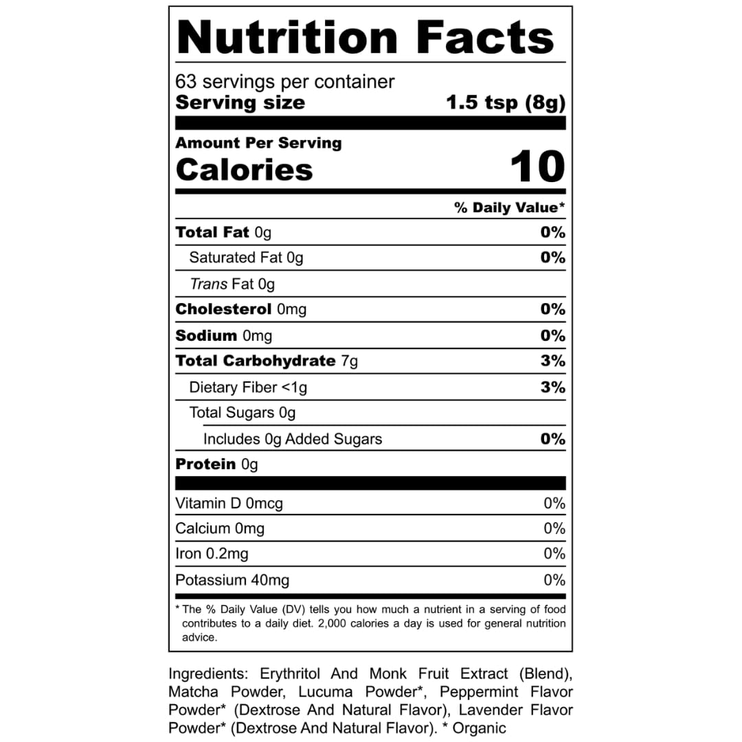 eleven TLC, Minty Lavender Japenese Matcha Powder Wellness Drink Mix, Lavender Matcha Latte Mix, Matcha Latte Powder, Calm Energy, L'theanine, Vegan, Gluten Free, Keto Friendly, 63 Servings