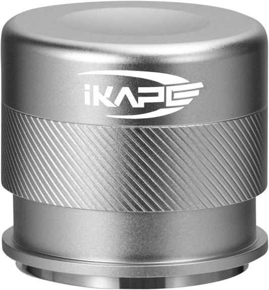 IKAPE Coffee Products, 53MM Espresso Tamper, Premium Barista Coffee Calibrated Tamper with Spring Loaded, 100% Stainless Steel Tamper Compatible with 54MM Breville Bottomless Portafilter (Silver)