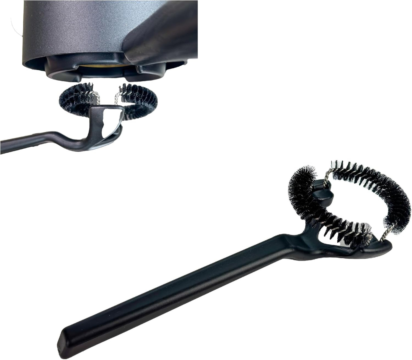 Espresso Machine Cleaning Brush for 58mm Grouphead, Detachable 360° Nylon Cleaning Bristles
