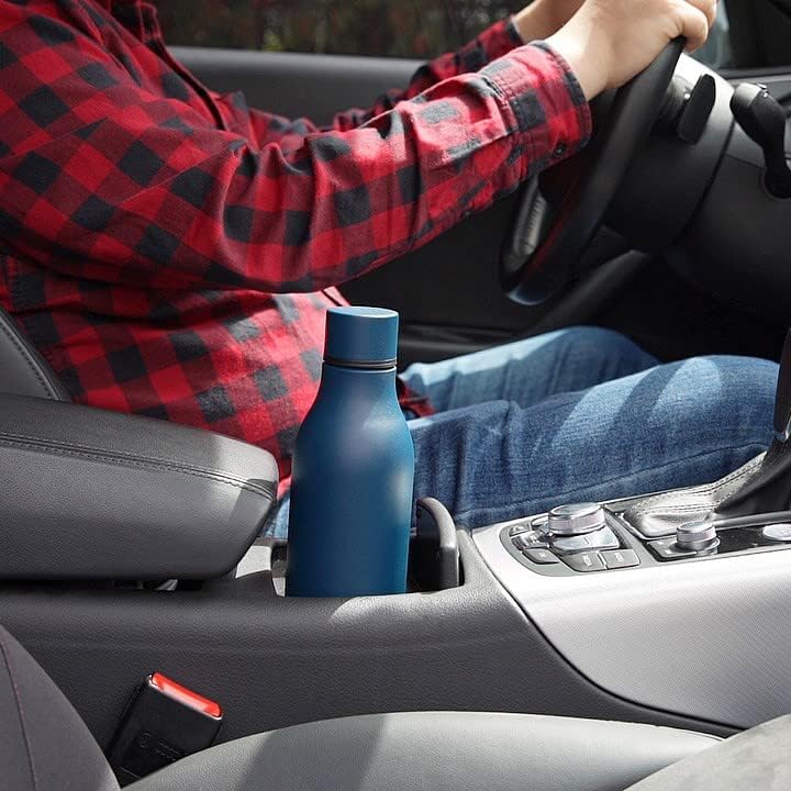 BJPKPK Insulated Water Bottles, 18 oz Stainless Steel Metal Water Bottle with Strap, BPA Free Leak Proof Thermos, Mugs, Flasks, Reusable Water Bottle for Sports & Travel, Navy Blue