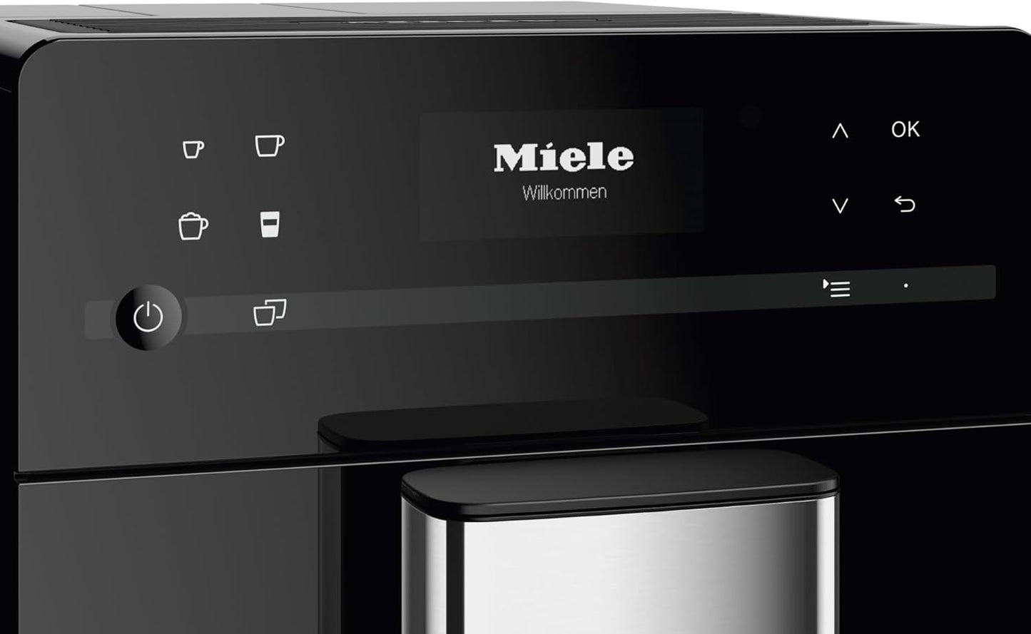 Miele CM 5310 Silence Automatic Coffee Maker - With OneTouch for Two, AromaticSystem, coffee pot, cleaning programs and more, in Obsidian Black