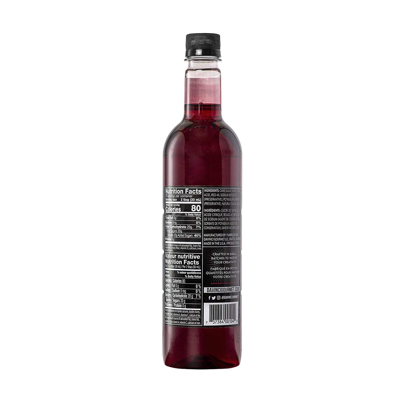 DaVinci Gourmet Classic Raspberry Syrup, 25.4 Fluid Ounces (Pack of 4)