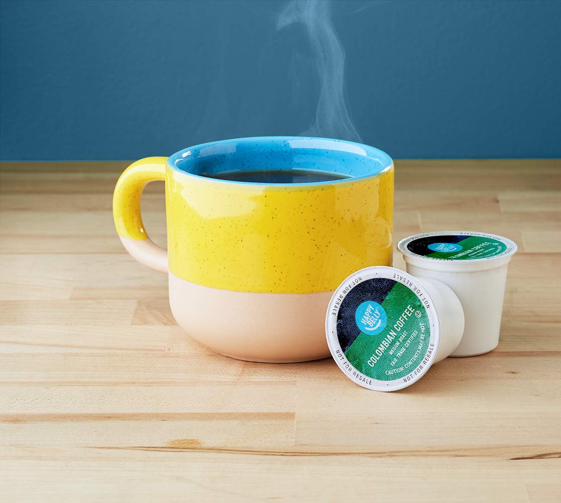 Amazon Brand - Happy Belly Medium Roast Coffee Pods, Colombian, Compatible with Keurig 2.0 K-Cup Brewers, 24 Count