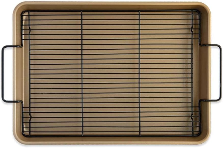 Nordic Ware Naturals Nonstick High-Sided Half Sheet Oven Crisp Baking Tray