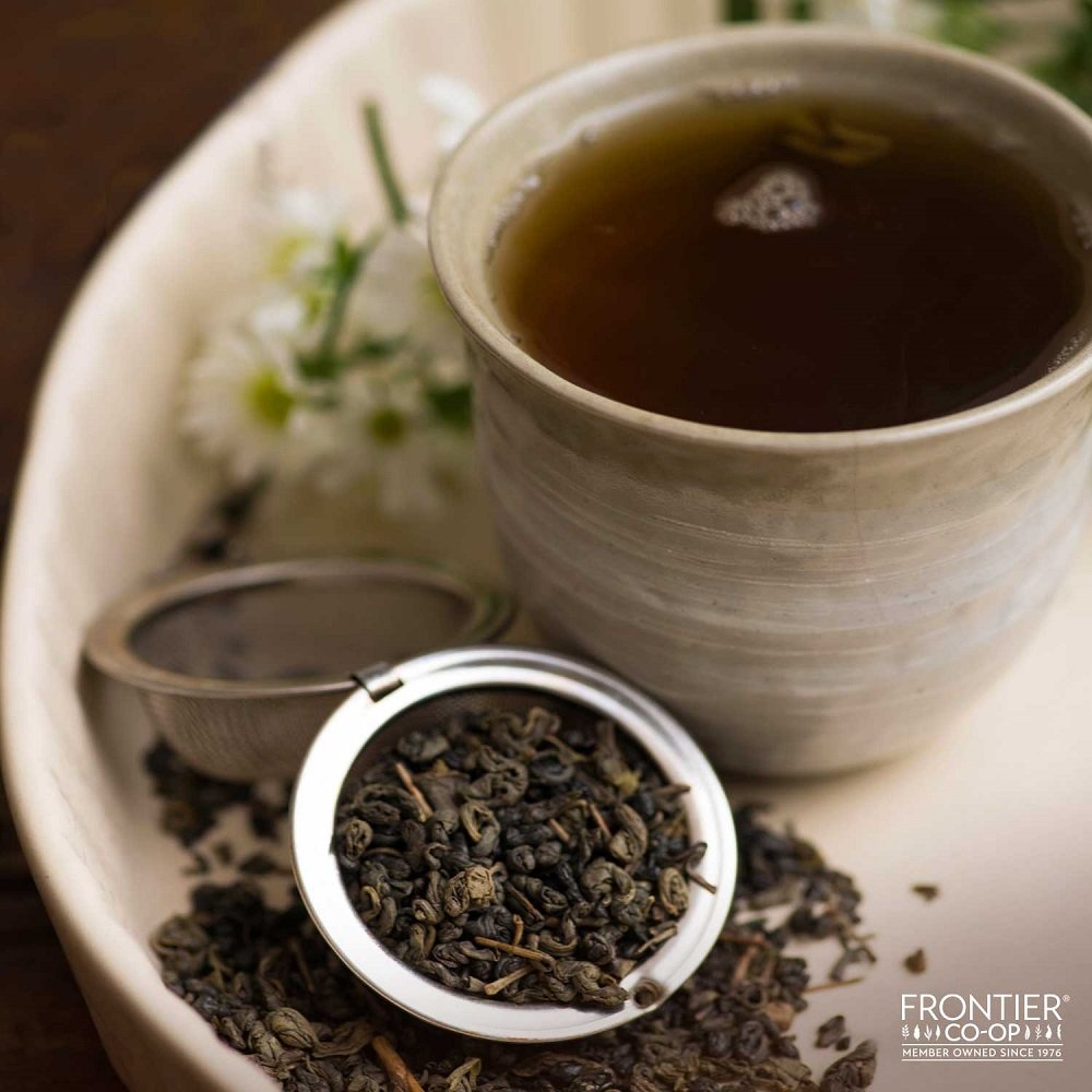 FRONTIER HERB TEA LSE GRN GUNPOWDER ORG 16 OZ (Pack of 4)