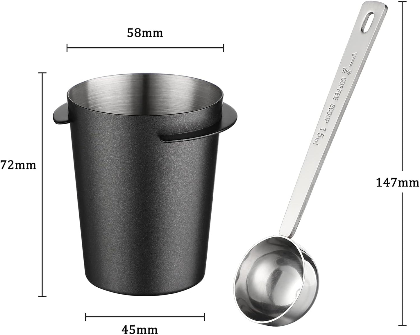 58mm Coffee Dosing Cup Stainless Steel Dosing Cup Fits 58mm Portafilters Coffee Dosing Cup Espresso Tamper Machine Tools