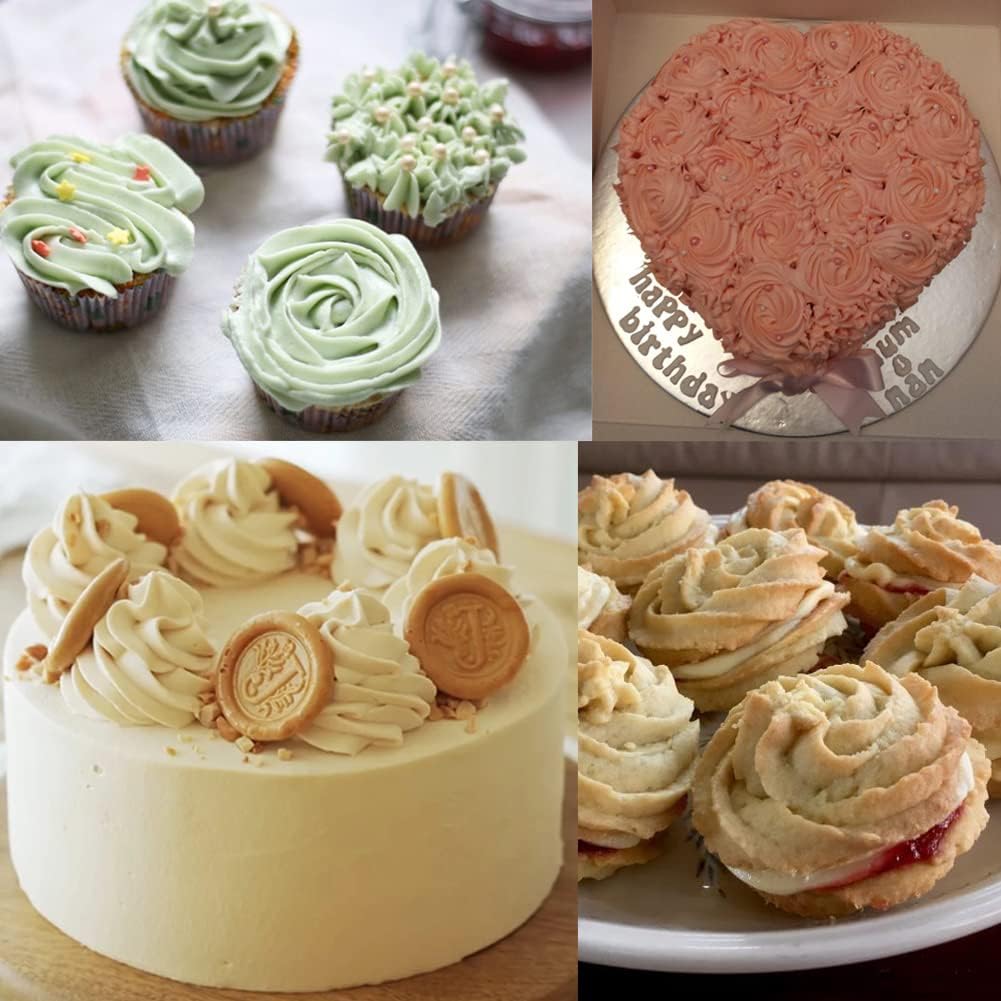 1M Open Star Piping Tip,1M Icing tip for Cake Decorating,6 Pcs Large 1M Tip,Stainless Steel