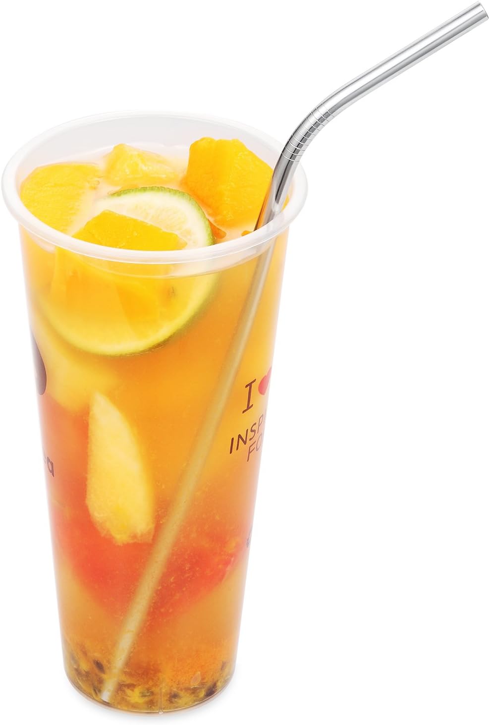 25 Piece Set Stainless Steel Straws Ultra Long 10.5 Inch Drinking Metal Straws Reusable Drinking Straws for 20 30 OZ (20 Bent| 5 Brushes)